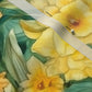 Sunshine Serenade Watercolor Daffodils Poly Crepe de Chine Printed Fabric by Studio Ten Design