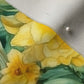 Sunshine Serenade Watercolor Daffodils Cypress Cotton Canvas Printed Fabric by Studio Ten Design