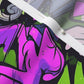 Graffiti Wildstyle (Green, Pink & Purple) Modern Jersey Printed Fabric by Studio Ten Design