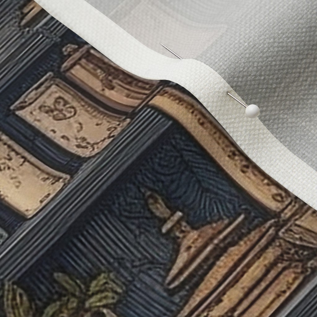 The Alchemist's Cabinet (Vivid) Performance Linen Printed Fabric by Studio Ten Design