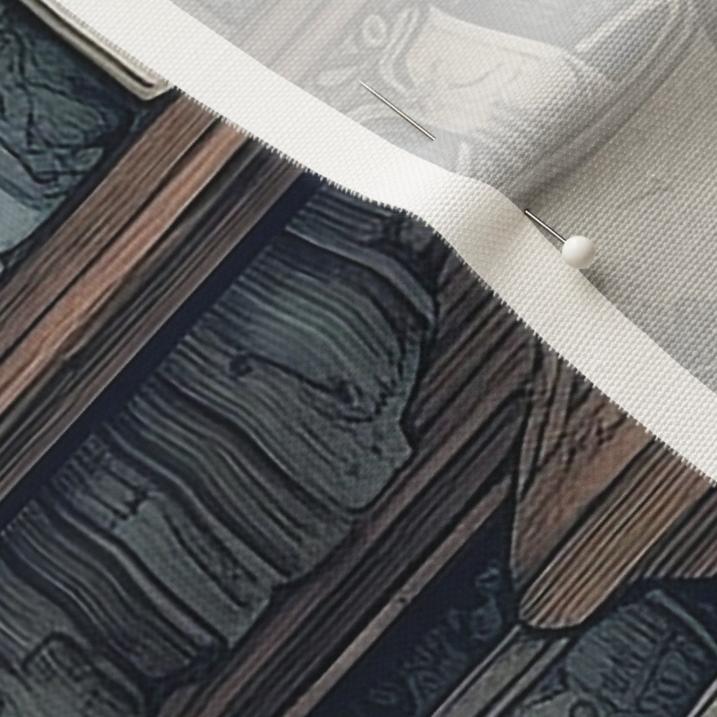 The Alchemist's Cabinet Linen Cotton Canvas Printed Fabric by Studio Ten Design