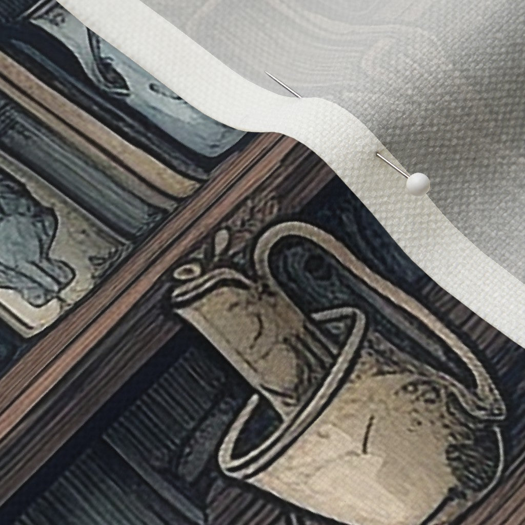 The Alchemist's Cabinet Performance Linen Printed Fabric by Studio Ten Design