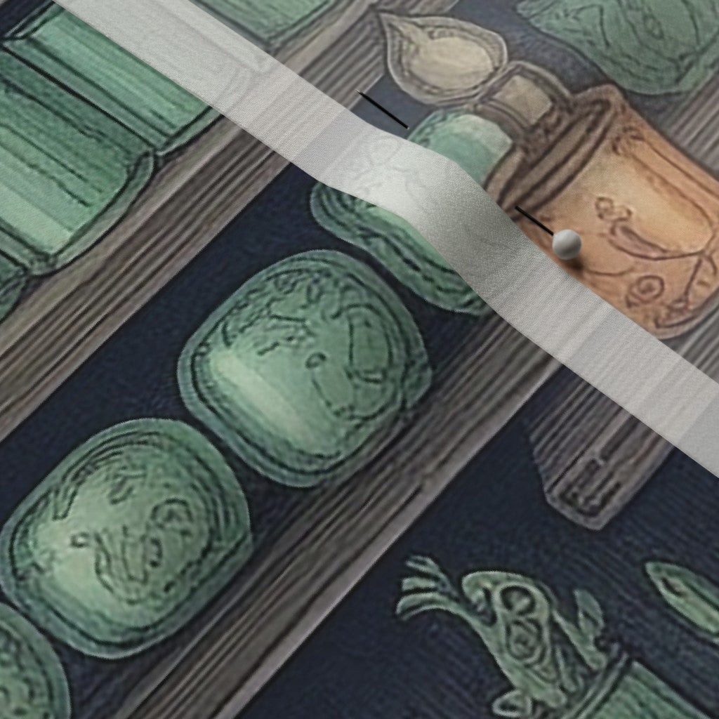 The Alchemist's Cabinet (3) Poly Crepe de Chine Printed Fabric by Studio Ten Design