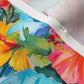 Watercolor Hibiscus Flowers (Light IV) Recycled Canvas Printed Fabric by Studio Ten Design