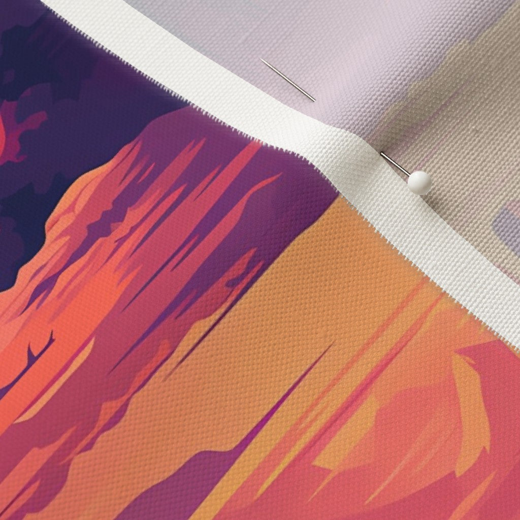 Scenic Grand Canyon Linen Cotton Canvas Printed Fabric by Studio Ten Design