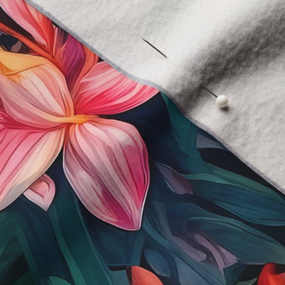 Tropical Jungle (Dark 2) Performance Velvet Printed Fabric by Studio Ten Design