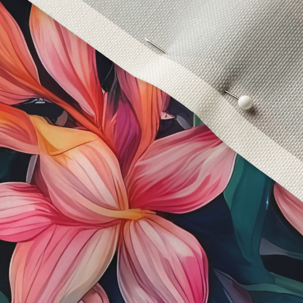 Tropical Jungle (Dark 2) Celosia Velvet Printed Fabric by Studio Ten Design