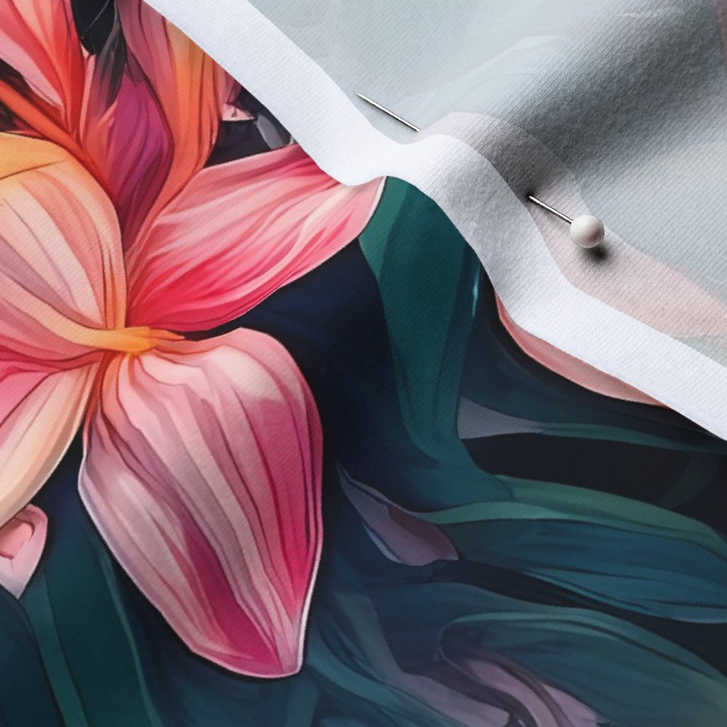 Tropical Jungle (Dark 2) Cotton Spandex Jersey Printed Fabric by Studio Ten Design