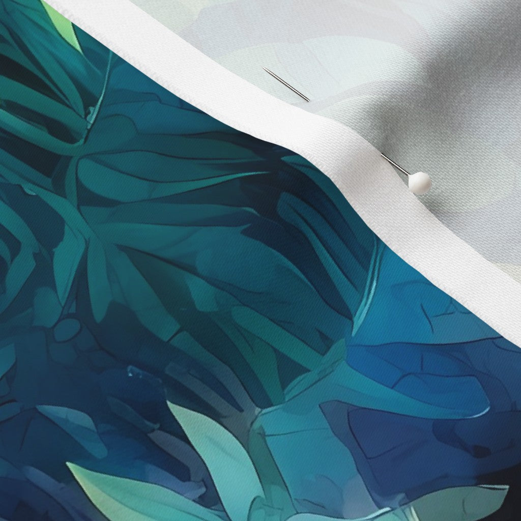 Tropical Jungle (Night 1) Longleaf Sateen Grand Printed Fabric by Studio Ten Design