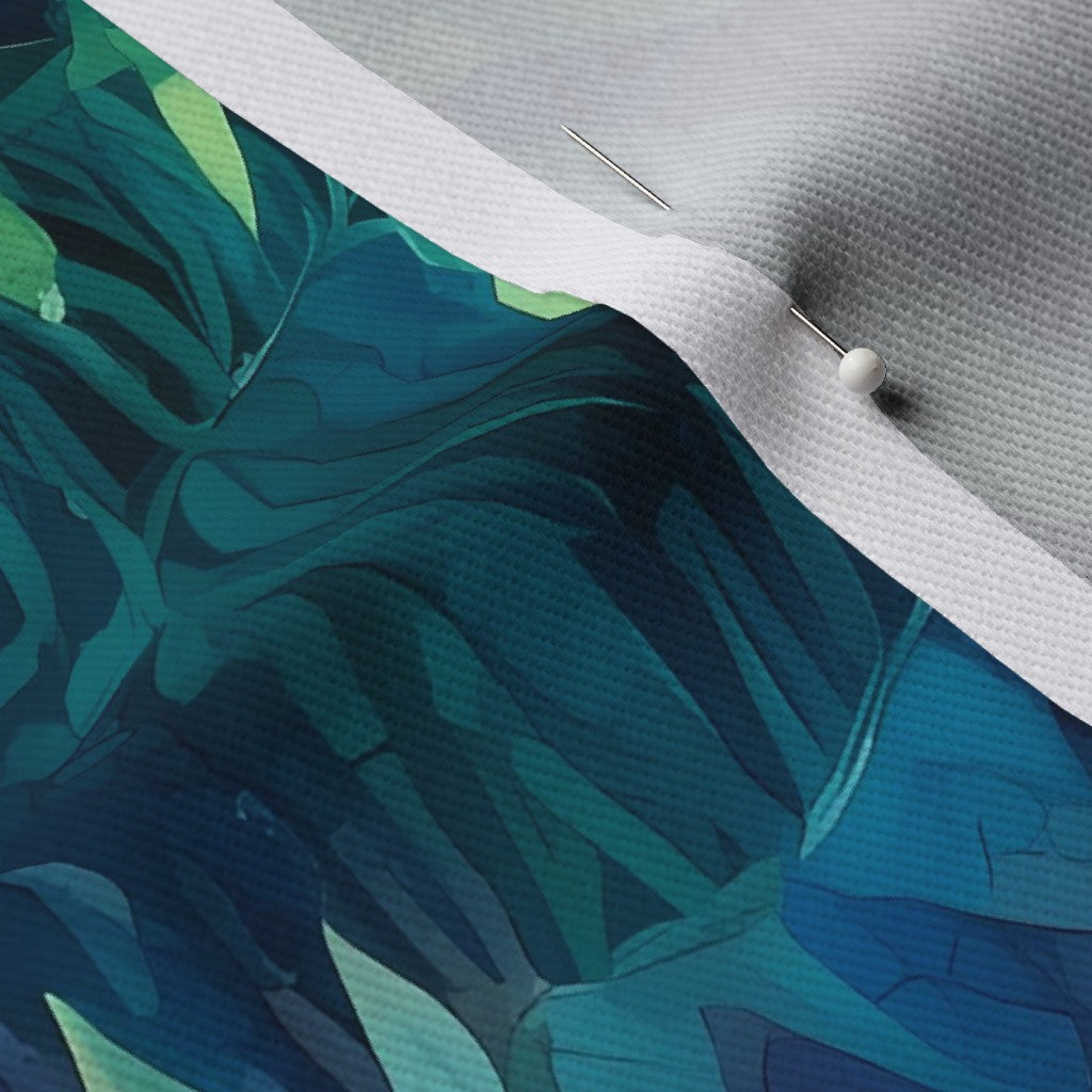 Tropical Jungle (Night 1) Dogwood Denim Printed Fabric by Studio Ten Design
