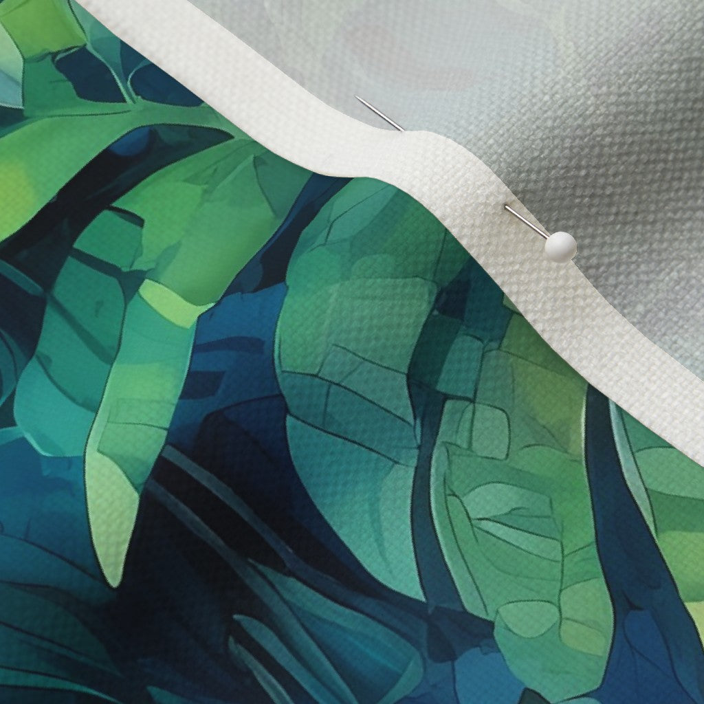 Tropical Jungle (Night 1) Performance Linen Printed Fabric by Studio Ten Design