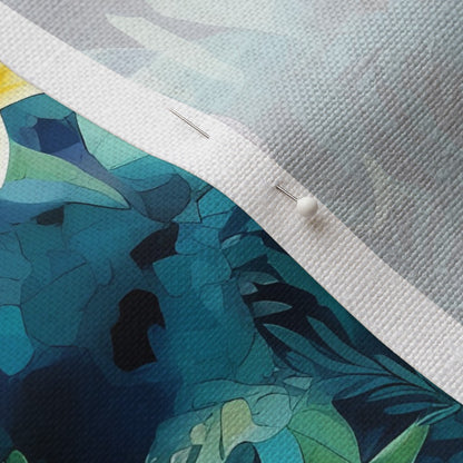 Tropical Jungle (Night 1) Belgian Linen™ Printed Fabric by Studio Ten Design