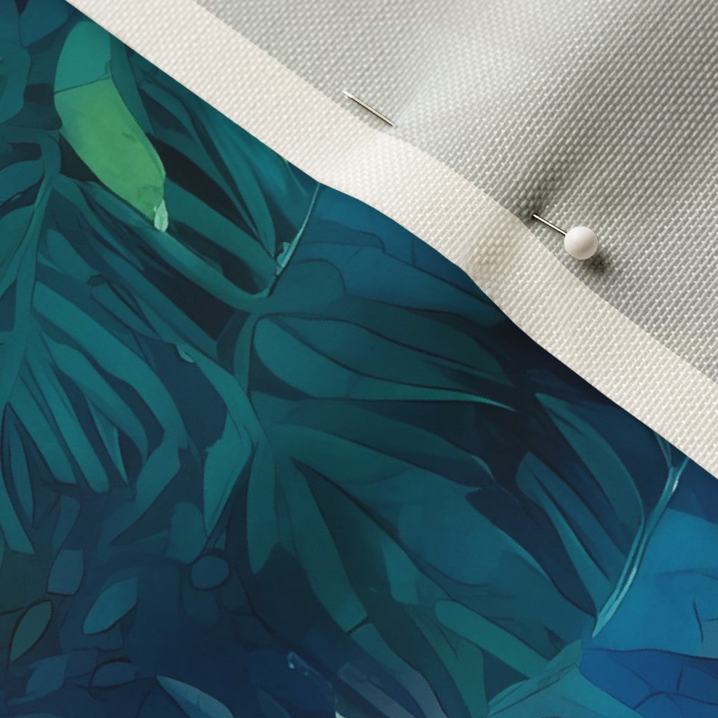 Tropical Jungle (Night 1) Celosia Velvet Printed Fabric by Studio Ten Design
