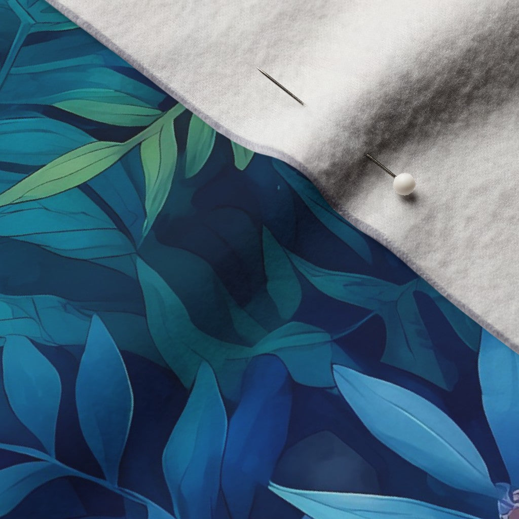 Tropical Jungle (Night 2) Performance Velvet Printed Fabric by Studio Ten Design