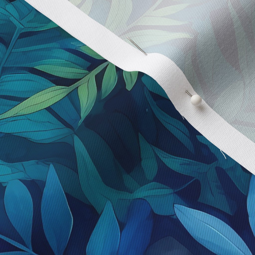Tropical Jungle (Night 2) Lightweight Cotton Twill Printed Fabric by Studio Ten Design