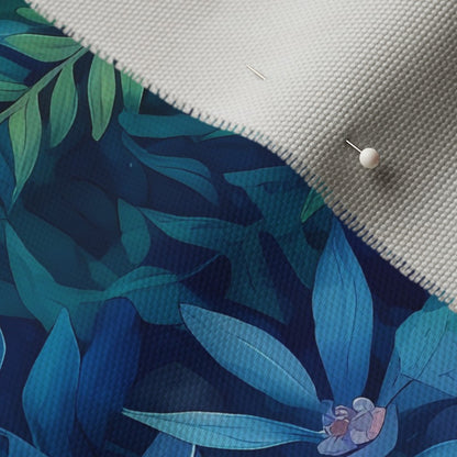 Tropical Jungle (Night 2) Cypress Cotton Canvas Printed Fabric by Studio Ten Design