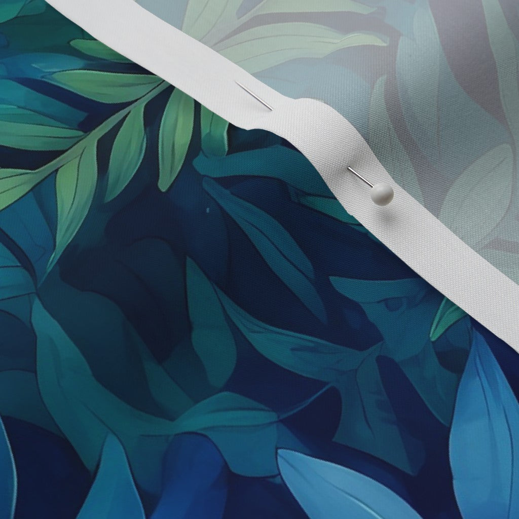 Tropical Jungle (Night 2) Perennial Sateen Grand Printed Fabric by Studio Ten Design