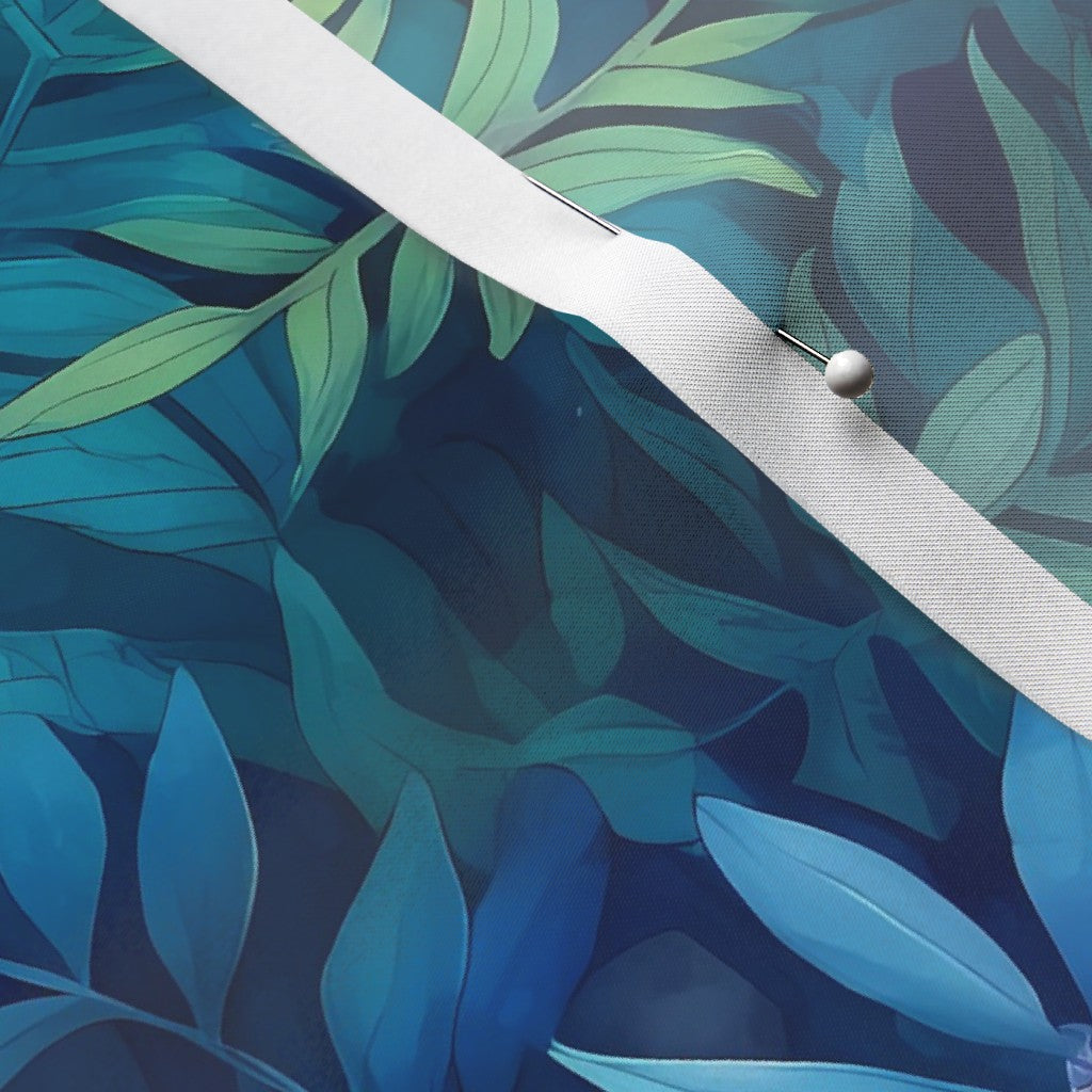 Tropical Jungle (Night 2) Satin Printed Fabric by Studio Ten Design