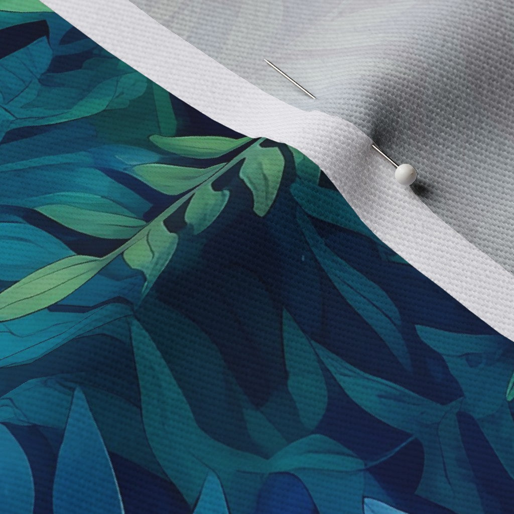 Tropical Jungle (Night 2) Dogwood Denim Printed Fabric by Studio Ten Design