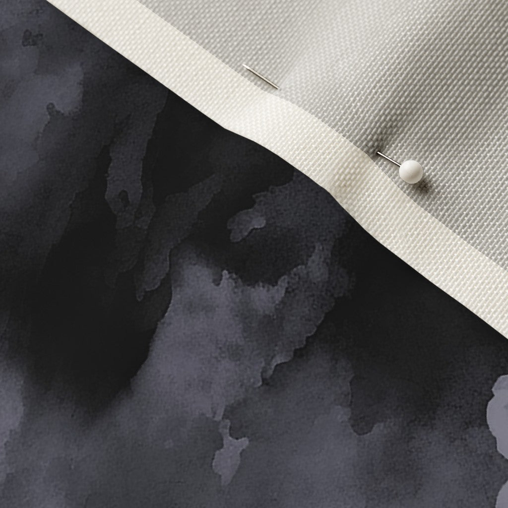 Watercolor Thunderclouds Celosia Velvet Printed Fabric by Studio Ten Design