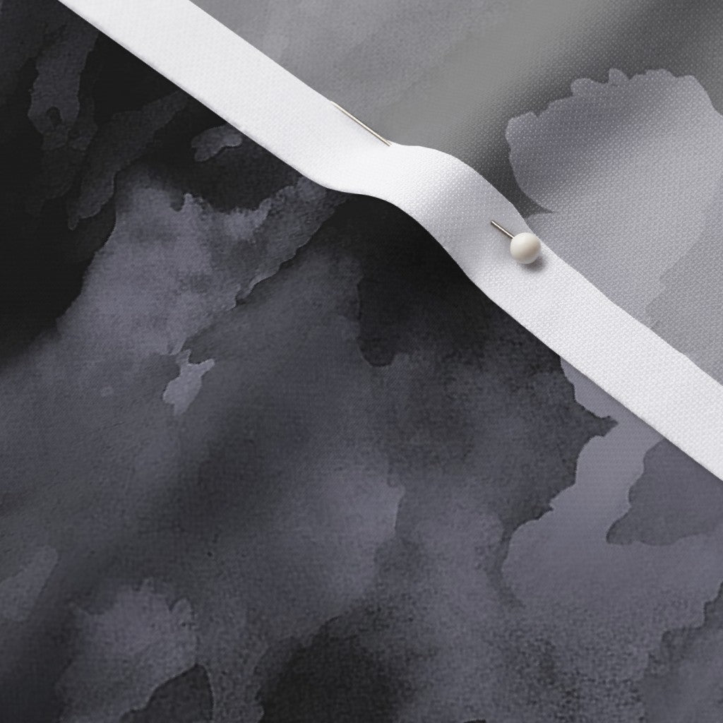Watercolor Thunderclouds Performance Piqué Printed Fabric by Studio Ten Design