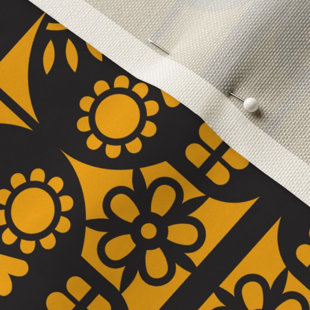 Dia de los Muertos Papel Picado Celosia Velvet Printed Fabric by Studio Ten Design