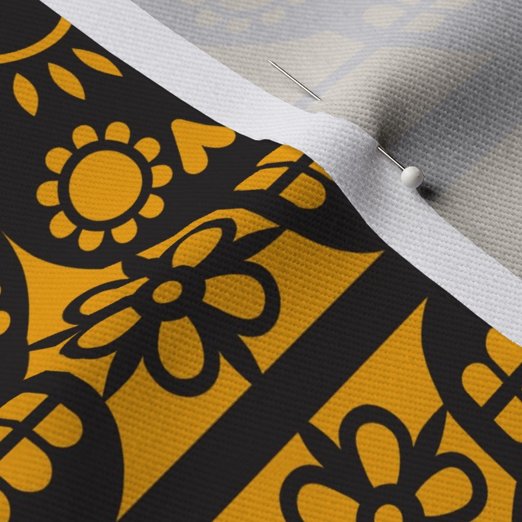 Dia de los Muertos Papel Picado Dogwood Denim Printed Fabric by Studio Ten Design