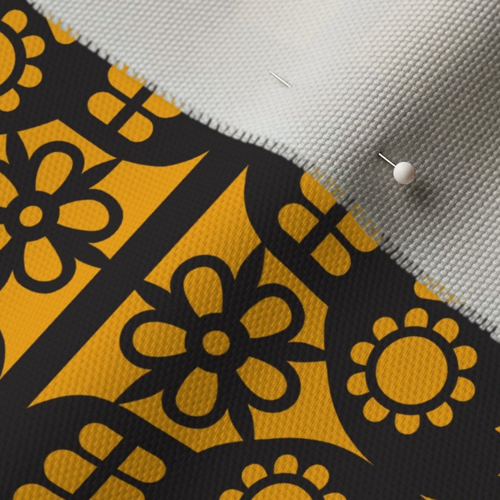 Dia de los Muertos Papel Picado Cypress Cotton Canvas Printed Fabric by Studio Ten Design
