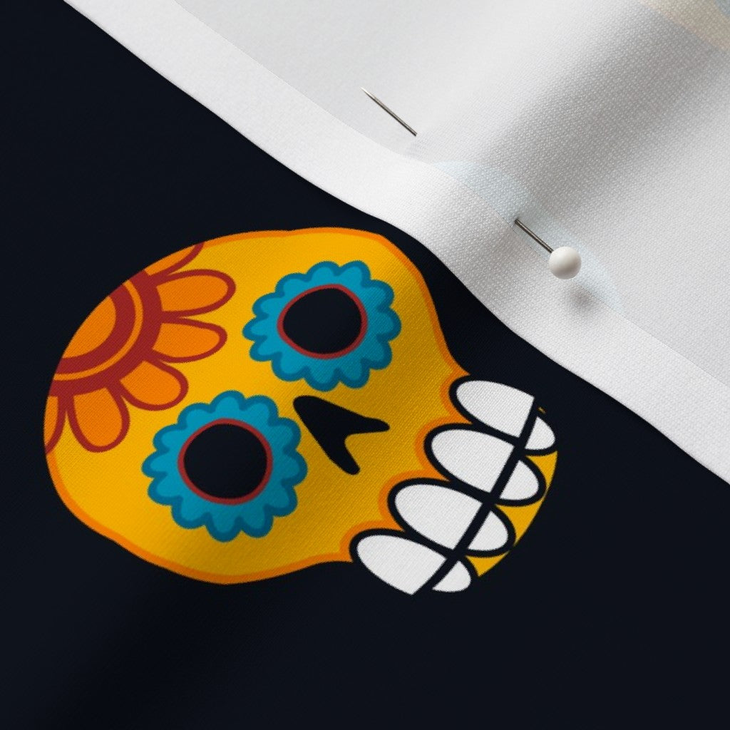 Dia de los Muertos (Graphite) Sport Lycra Printed Fabric by Studio Ten Design
