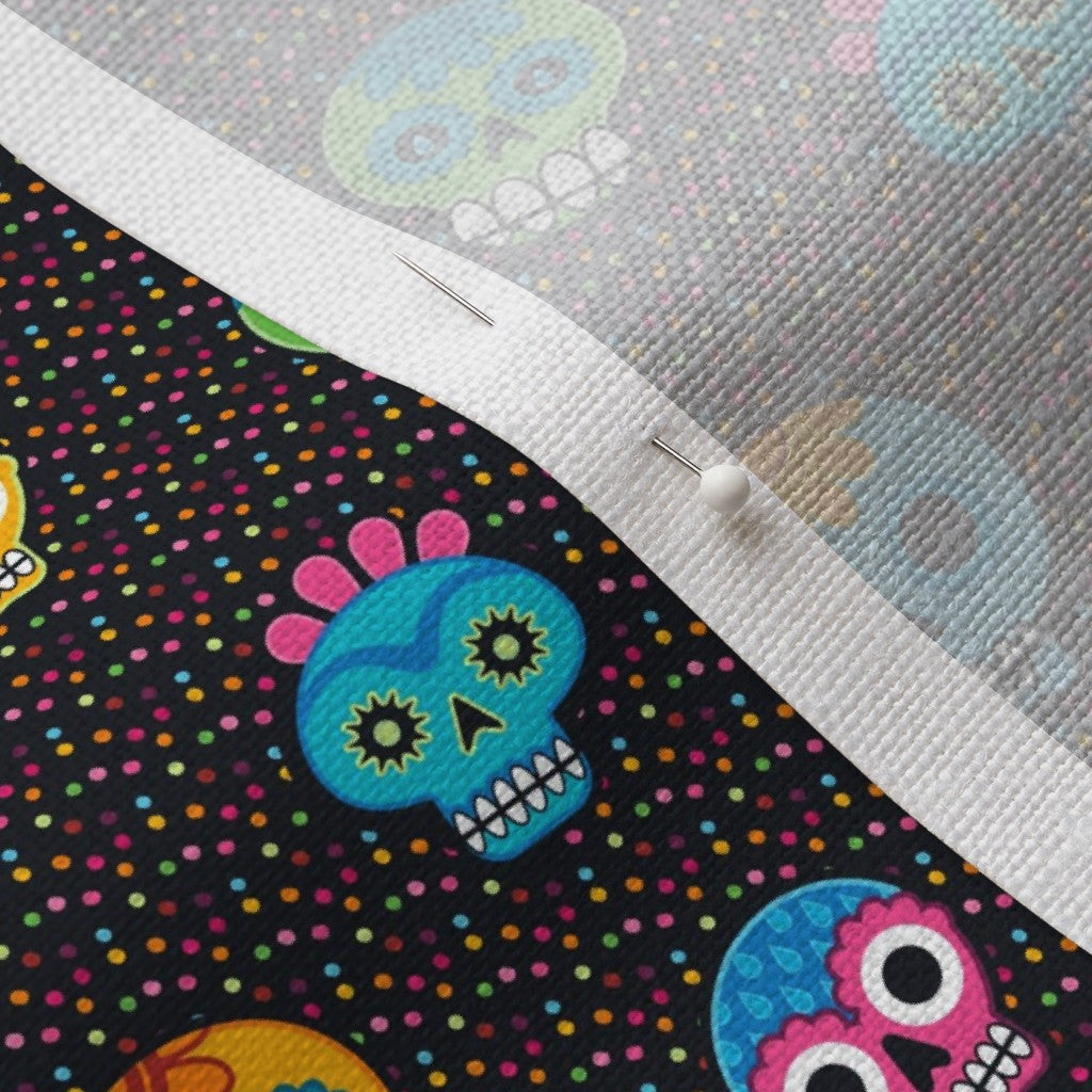 Dia de los Muertos (Ditsy) Belgian Linen™ Printed Fabric by Studio Ten Design