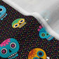 Dia de los Muertos (Ditsy) Organic Sweet Pea Gauze Printed Fabric by Studio Ten Design