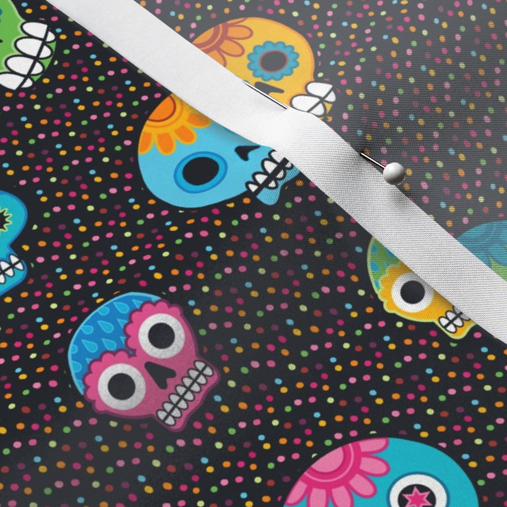 Dia de los Muertos (Ditsy) Satin Printed Fabric by Studio Ten Design