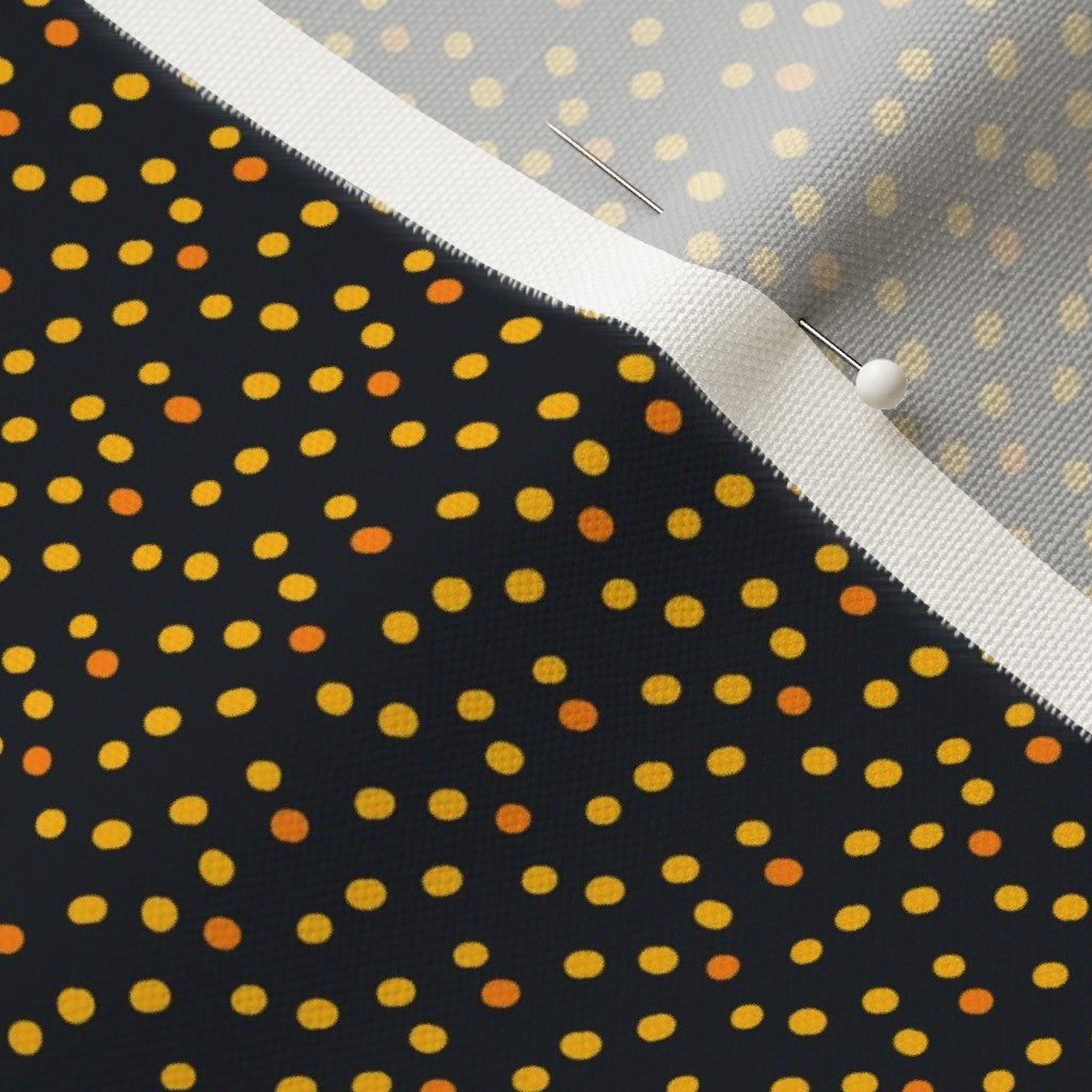 Ditsy Dots (Yellow) Linen Cotton Canvas Printed Fabric by Studio Ten Design