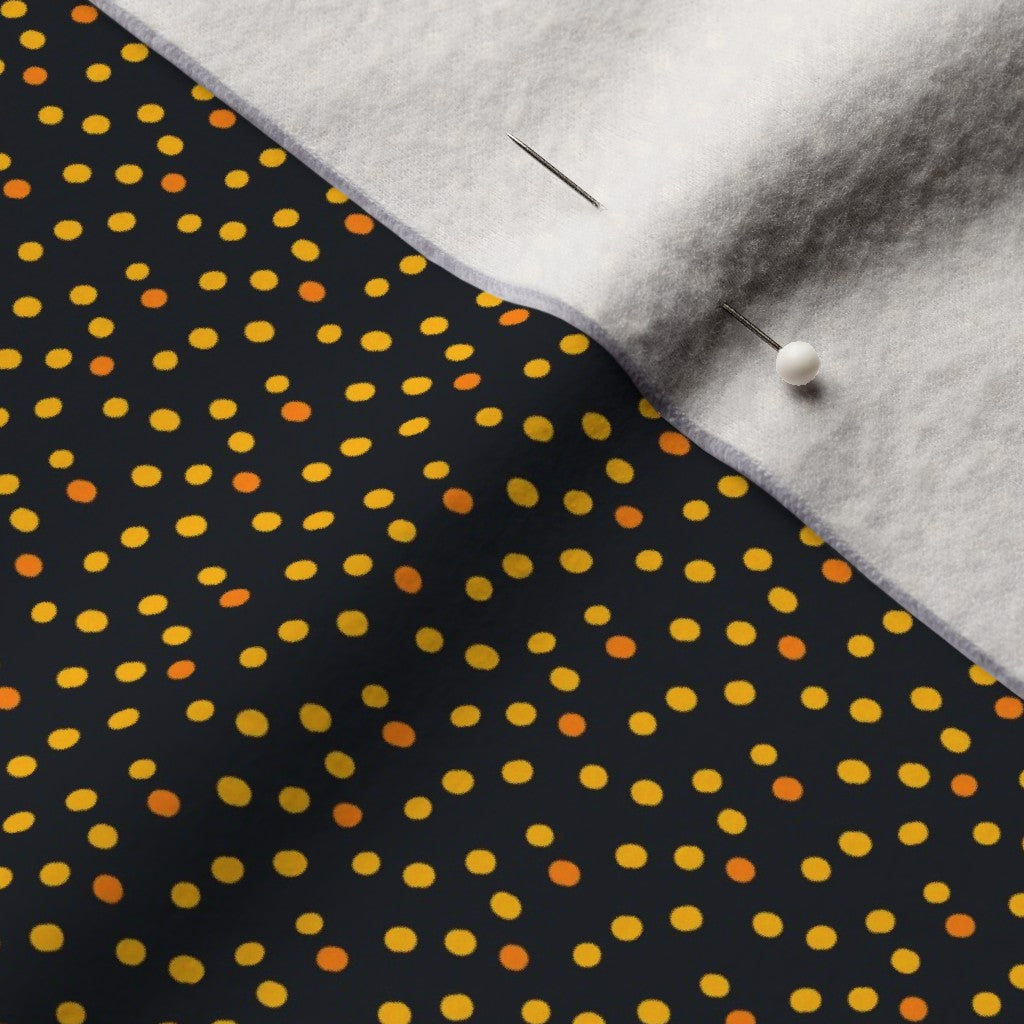 Ditsy Dots (Yellow) Performance Velvet Printed Fabric by Studio Ten Design