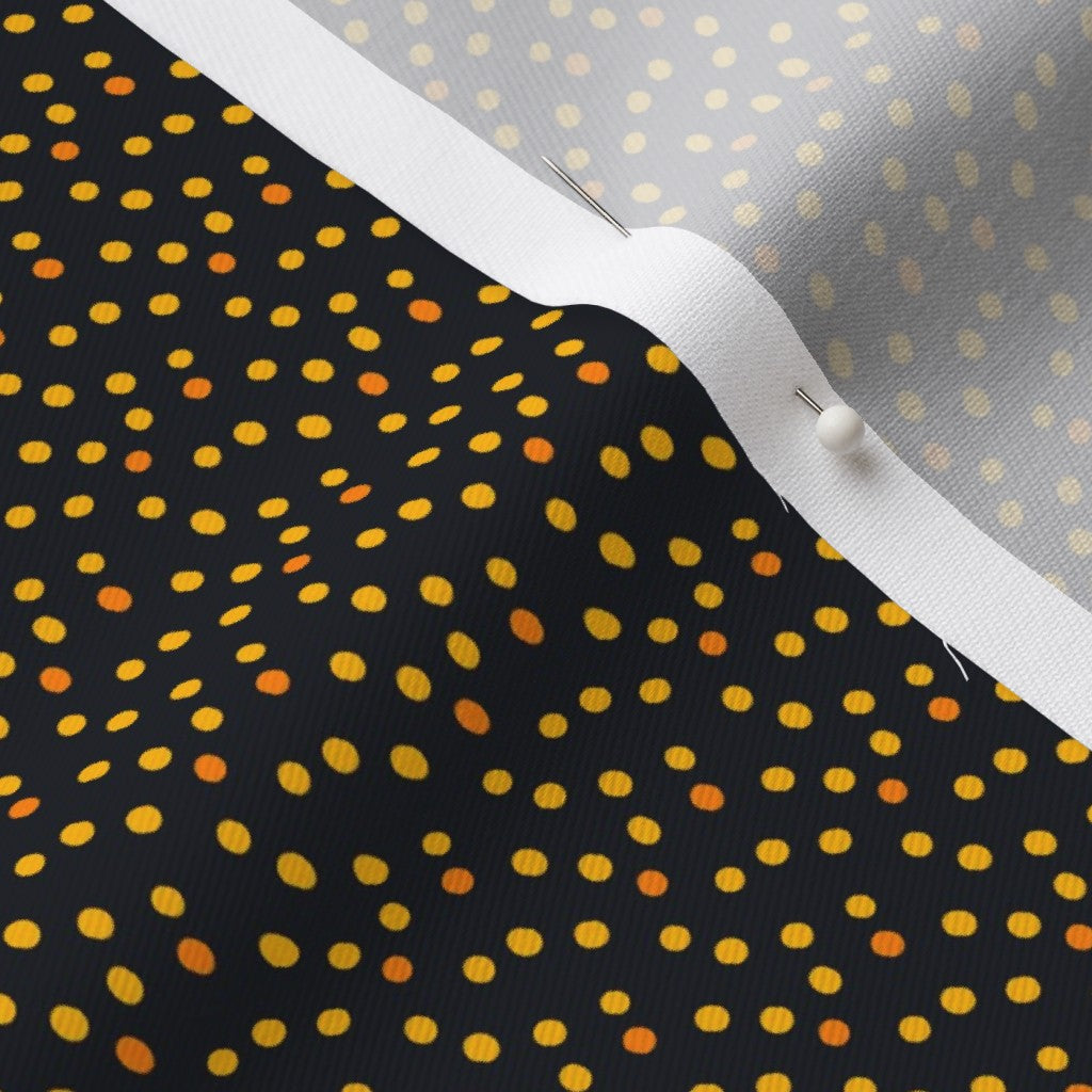 Ditsy Dots (Yellow) Lightweight Cotton Twill Printed Fabric by Studio Ten Design