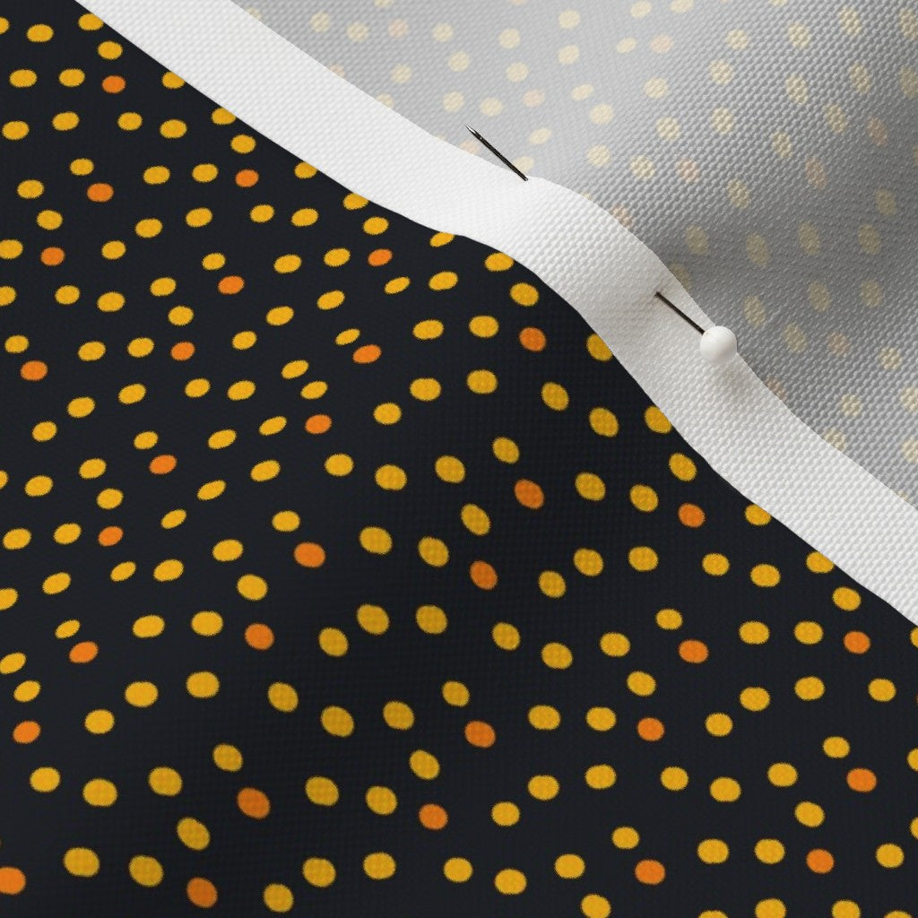 Ditsy Dots (Yellow) Recycled Canvas Printed Fabric by Studio Ten Design
