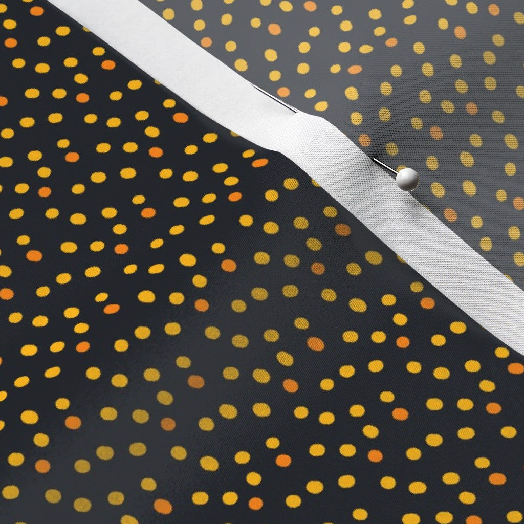Ditsy Dots (Yellow) Satin Printed Fabric by Studio Ten Design