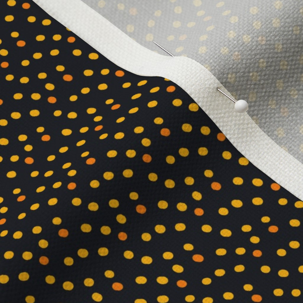 Ditsy Dots (Yellow) Performance Linen Printed Fabric by Studio Ten Design