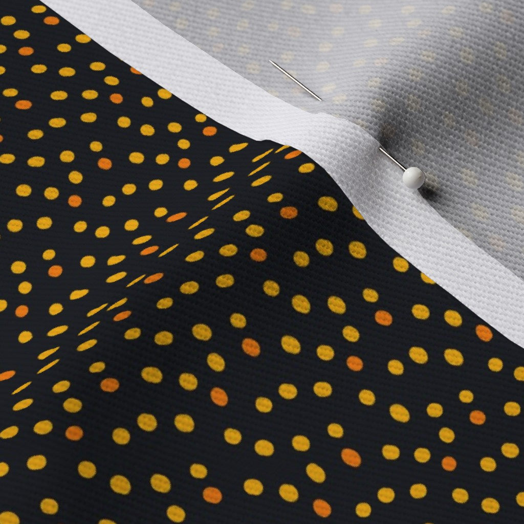 Ditsy Dots (Yellow) Dogwood Denim Printed Fabric by Studio Ten Design