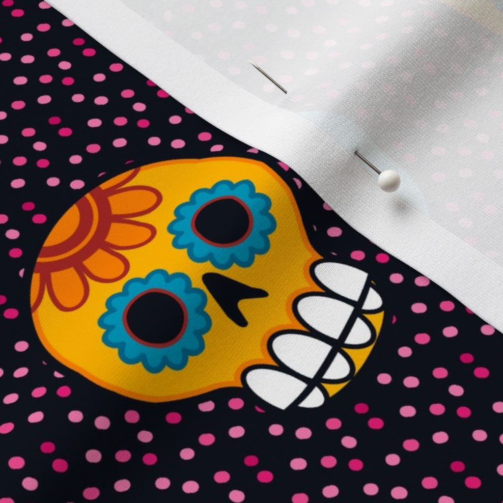 Dia de los Muertos (Pink) Sport Lycra Printed Fabric by Studio Ten Design
