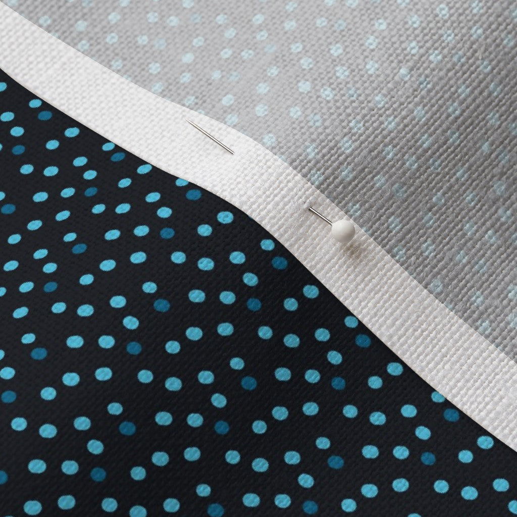 Ditsy Dots (Blue) Belgian Linen™ Printed Fabric by Studio Ten Design