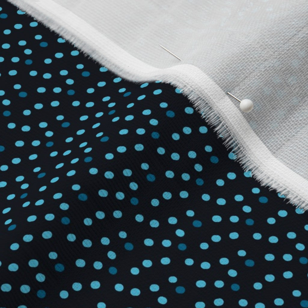 Ditsy Dots (Blue) Organic Sweet Pea Gauze Printed Fabric by Studio Ten Design