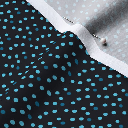 Ditsy Dots (Blue) Cotton Spandex Jersey Printed Fabric by Studio Ten Design