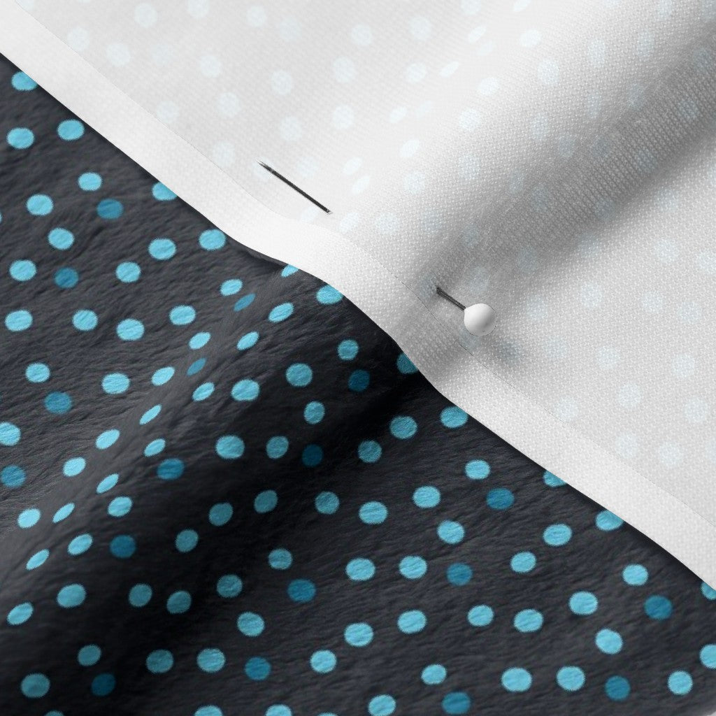 Ditsy Dots (Blue) Minky Printed Fabric by Studio Ten Design