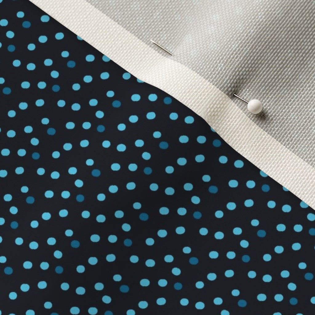 Ditsy Dots (Blue) Celosia Velvet Printed Fabric by Studio Ten Design