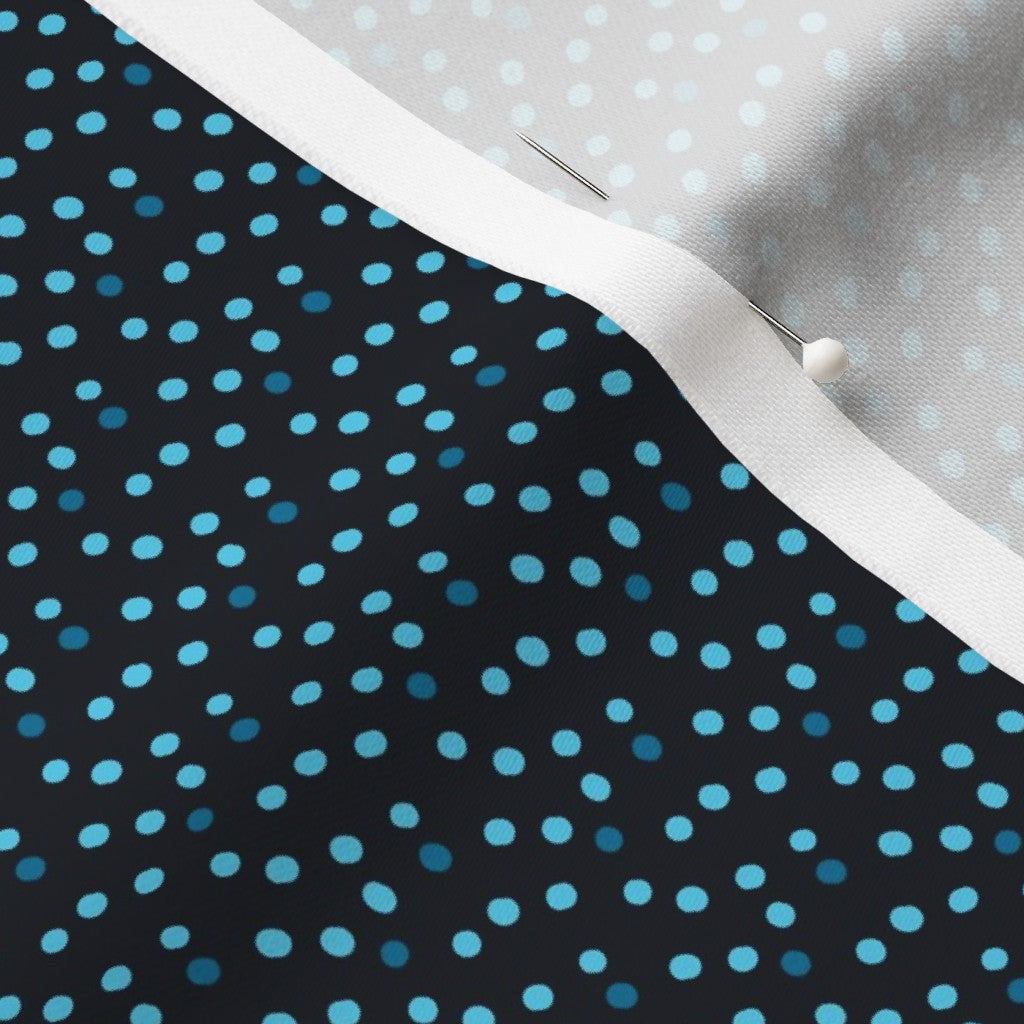 Ditsy Dots (Blue) Longleaf Sateen Grand Printed Fabric by Studio Ten Design