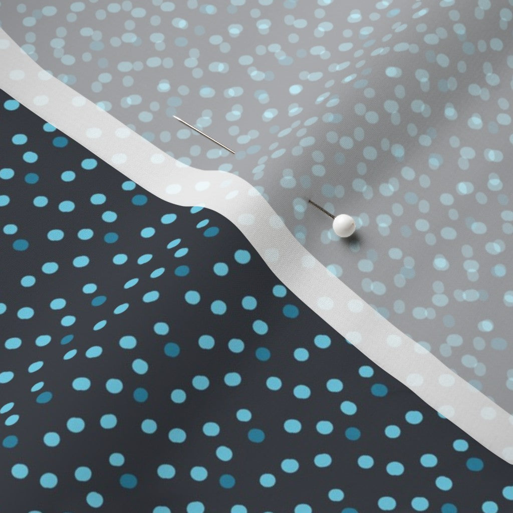 Ditsy Dots (Blue) Chiffon Printed Fabric by Studio Ten Design