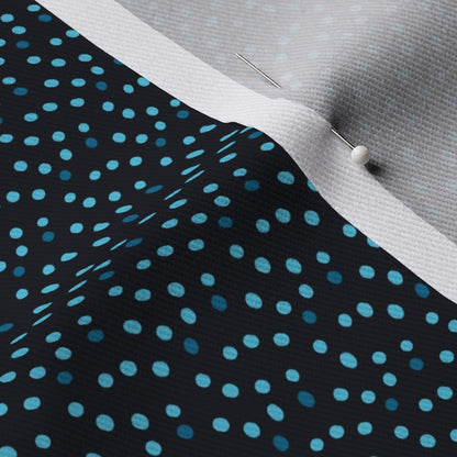 Ditsy Dots (Blue) Dogwood Denim Printed Fabric by Studio Ten Design