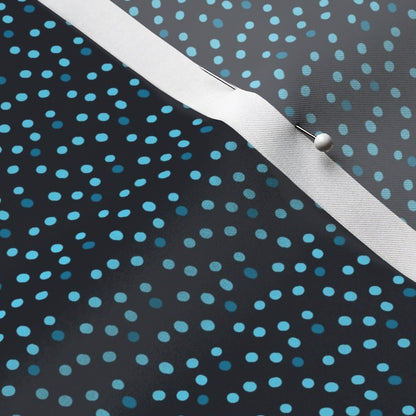 Ditsy Dots (Blue) Satin Printed Fabric by Studio Ten Design