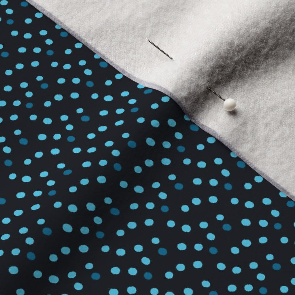 Ditsy Dots (Blue) Performance Velvet Printed Fabric by Studio Ten Design